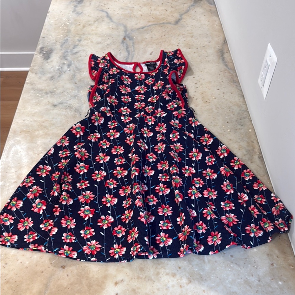 Paper Doll Pink and Orange Ruffled Tiered Sundress